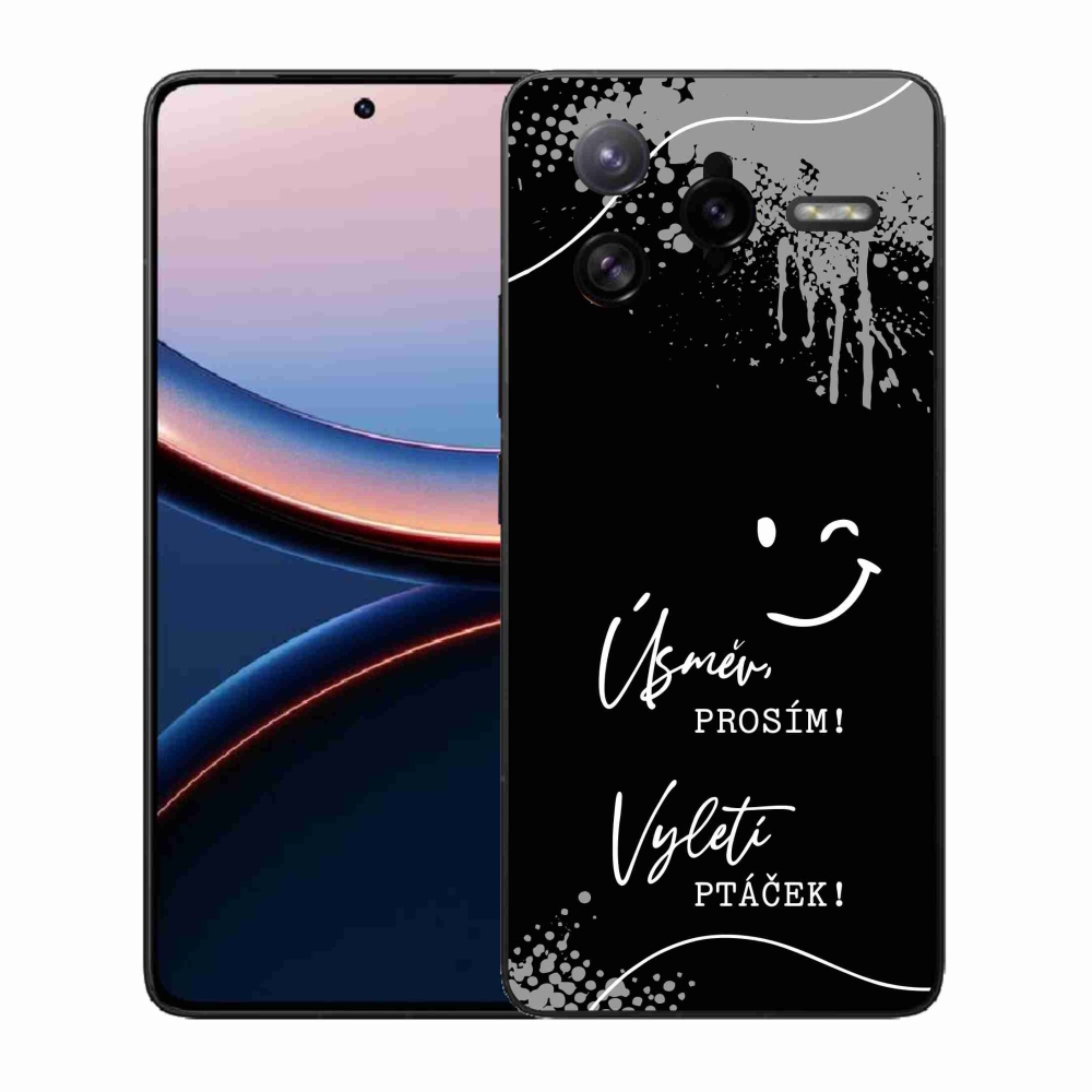 Gelový kryt mmCase na Xiaomi Poco F7 Ultra - vtipný text 4 černé pozadí