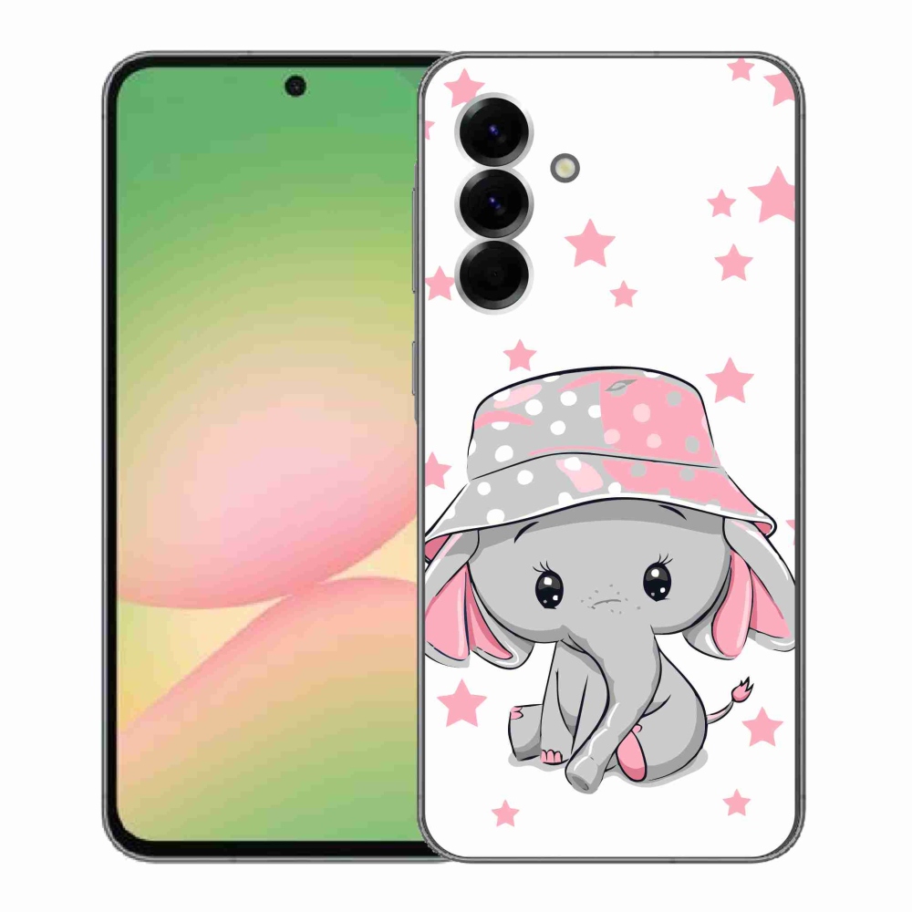 Gelový kryt mmCase na Samsung Galaxy A56 5G - růžový slon
