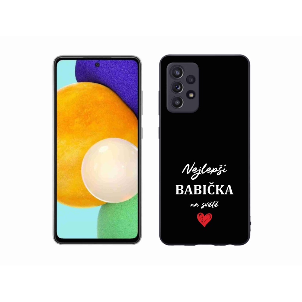 Gelový kryt mmCase na Samsung Galaxy A52/A52 5G - nejlepší babička 1 černé pozadí