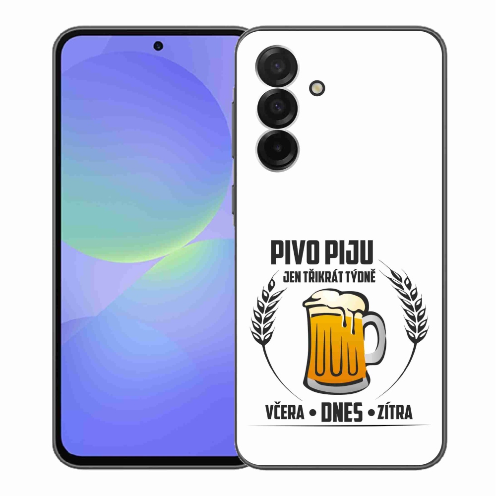 Gelový kryt mmCase na Samsung Galaxy A36 5G - pivní motiv bílé pozadí