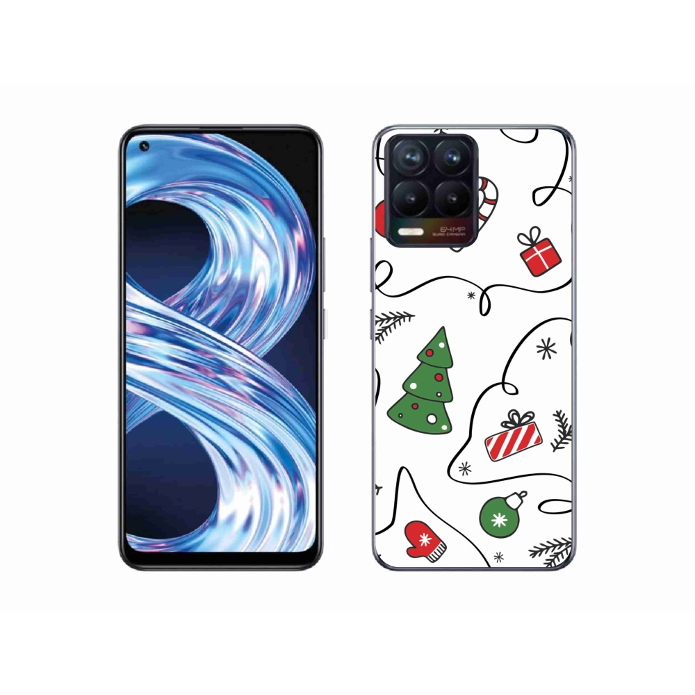 Gelový kryt mmCase na Realme 8 Pro - vánoční motivy