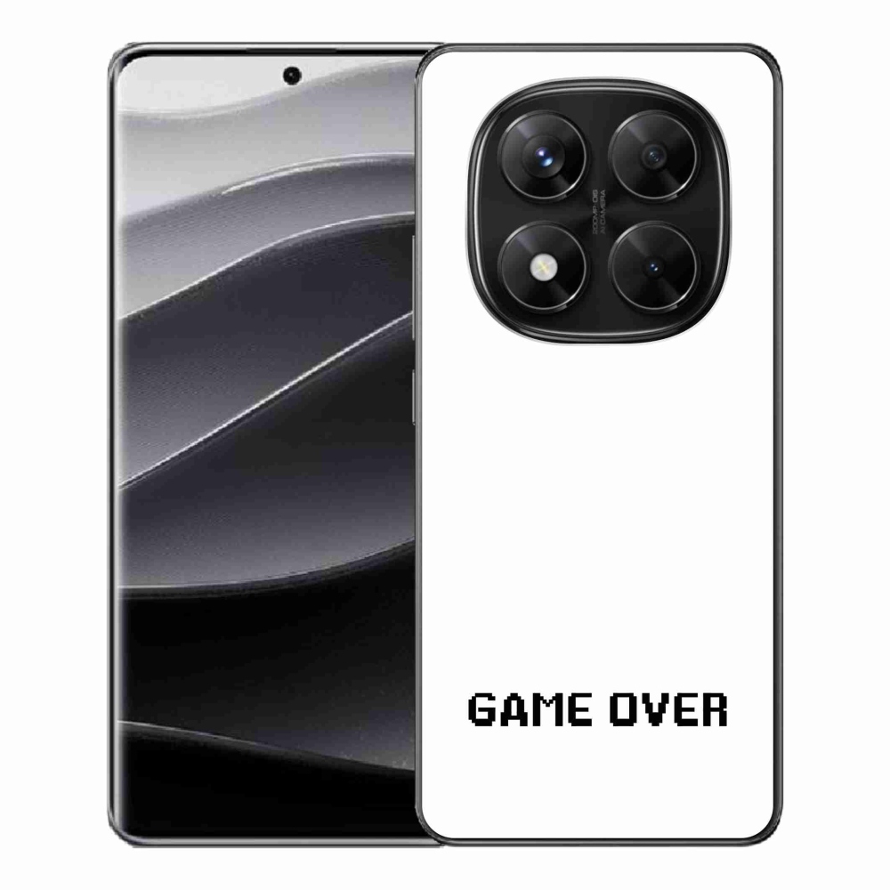 Gelový kryt mmCase na Xiaomi Redmi Note 14 Pro 5G/Poco X7 5G - game over bílé pozadí