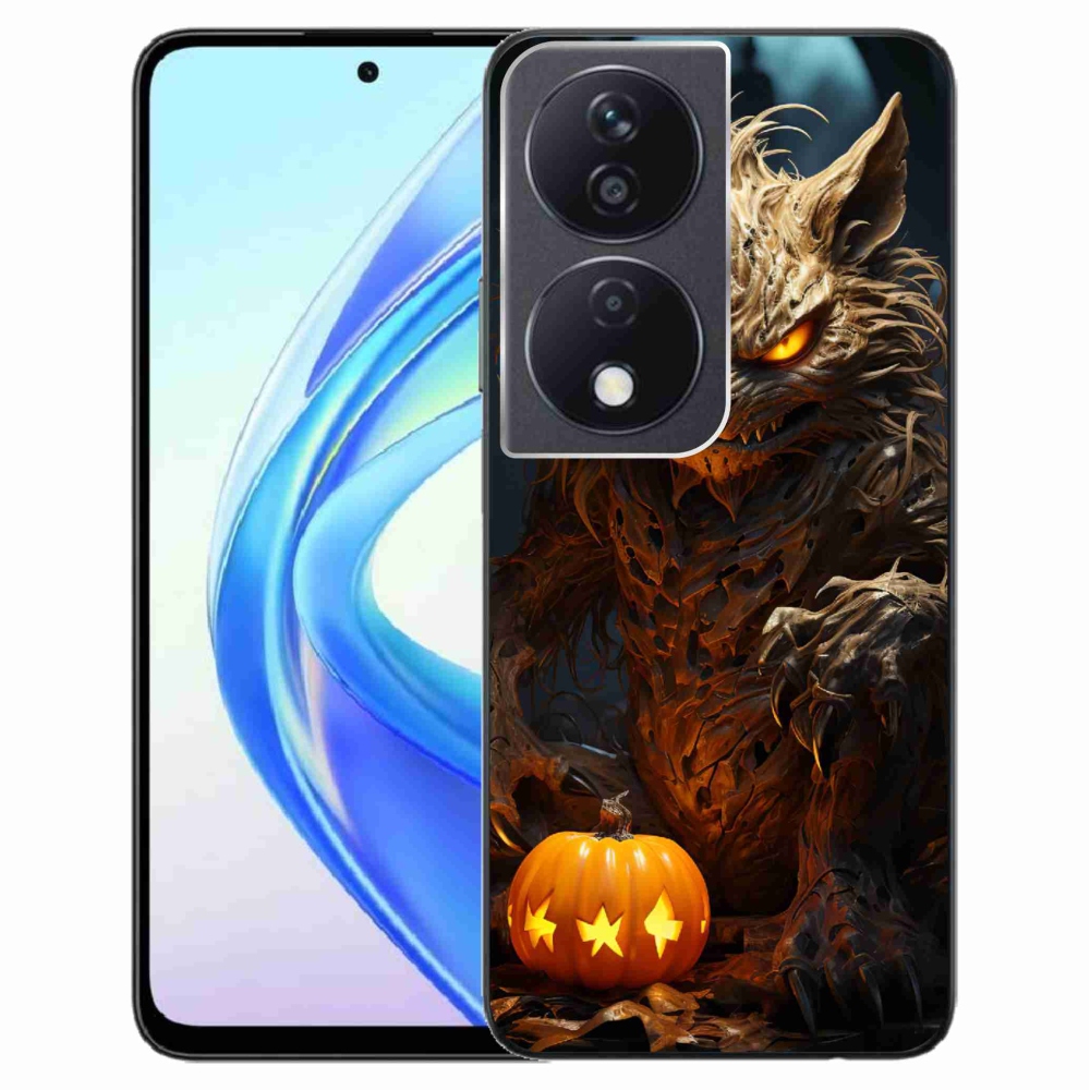 Gelový kryt mmCase na Honor X7b/Honor 90 Smart - halloweenská příšera