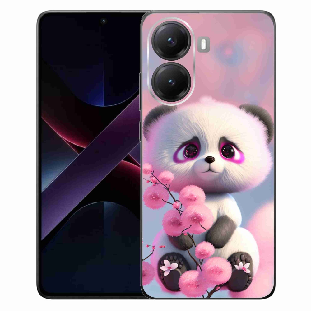 Gelový kryt mmCase na Xiaomi Poco X7 Pro 5G - roztomilá panda 1