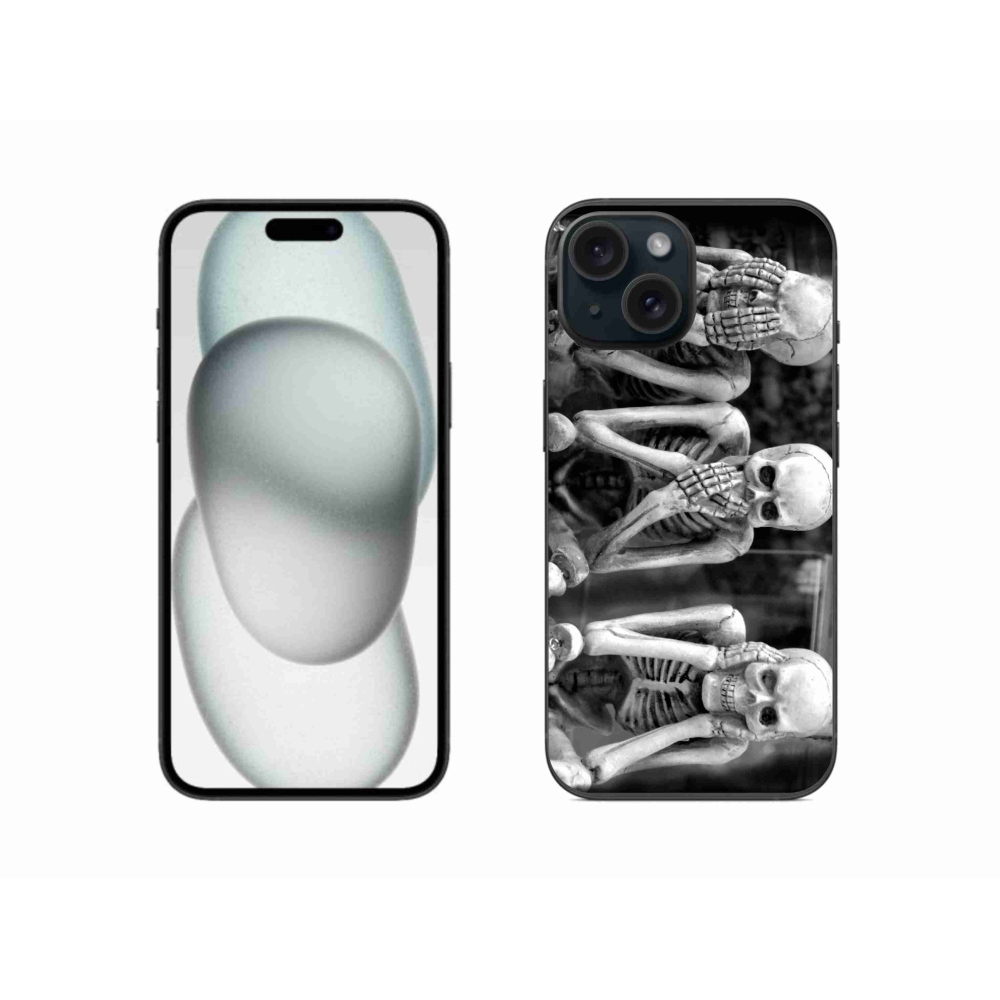 Gelový kryt mmCase na iPhone 15 - kostlivci
