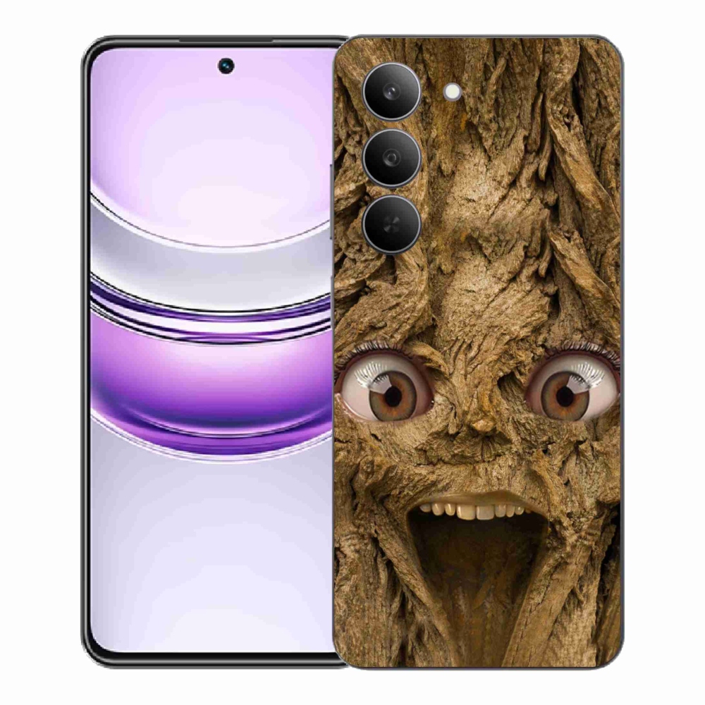 Gelový kryt mmCase na Realme 14x 5G - veselý strom s očima