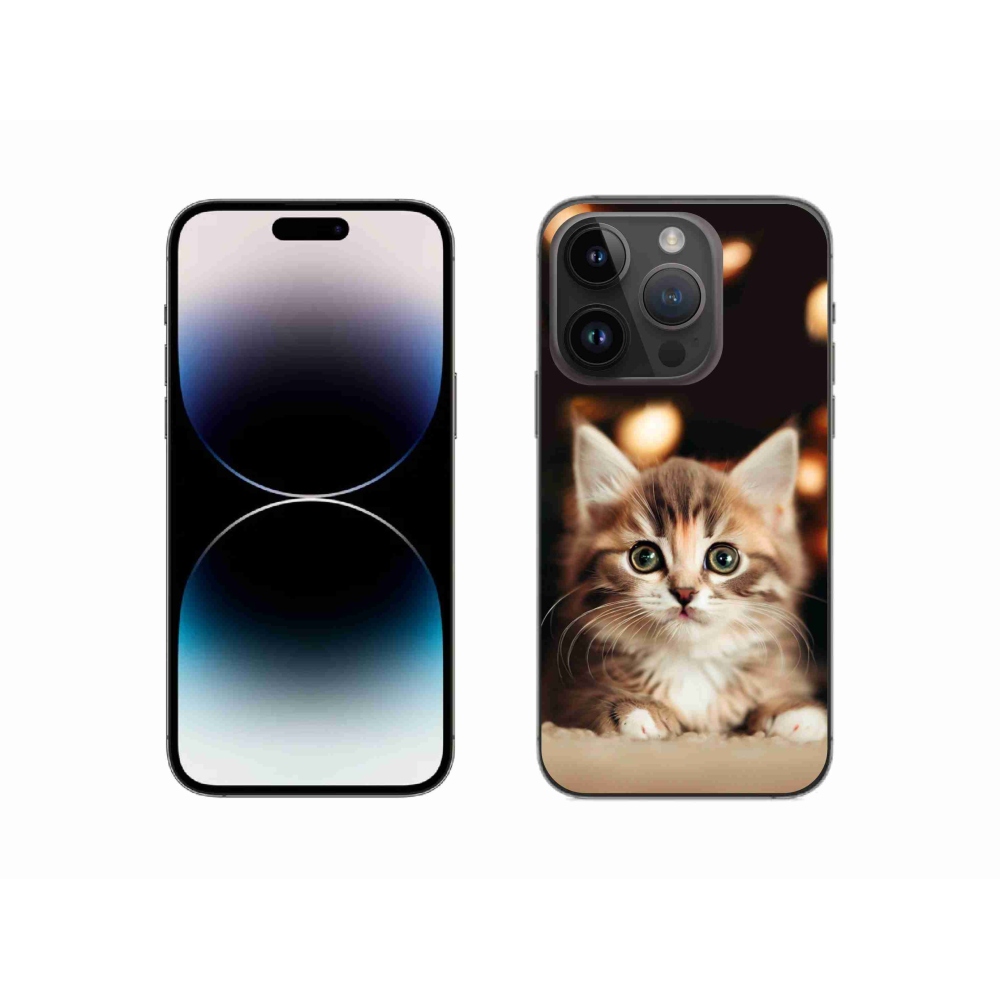 Gelový kryt mmCase na iPhone 14 Pro - roztomilé kotě 2