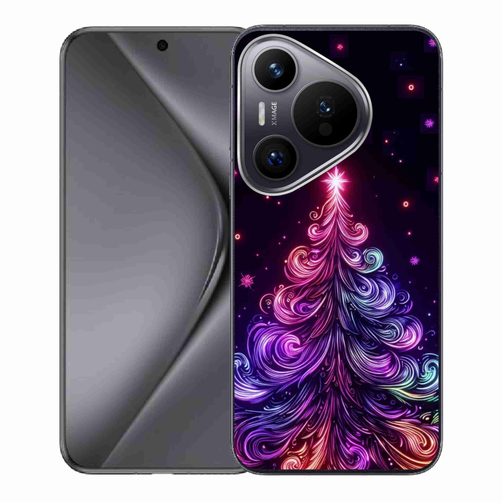 Gelový kryt mmCase na Huawei Pura 70 - neonový vánoční stromek 1
