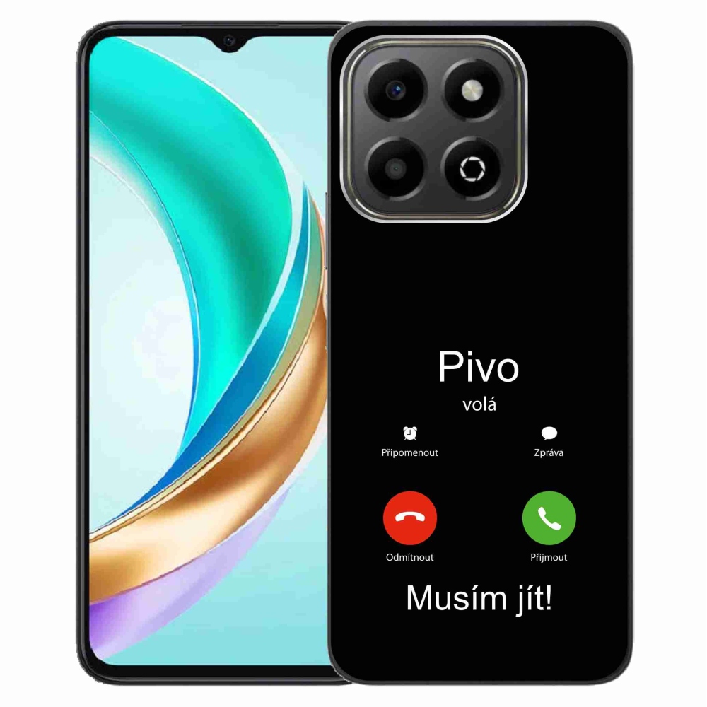 Gelový kryt mmCase na Honor X6b - pivo volá černé pozadí