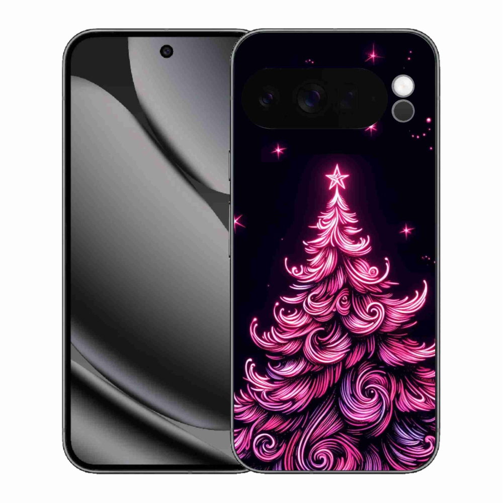Gelový kryt mmCase na Google Pixel 10 Pro XL - neonový vánoční stromek 2