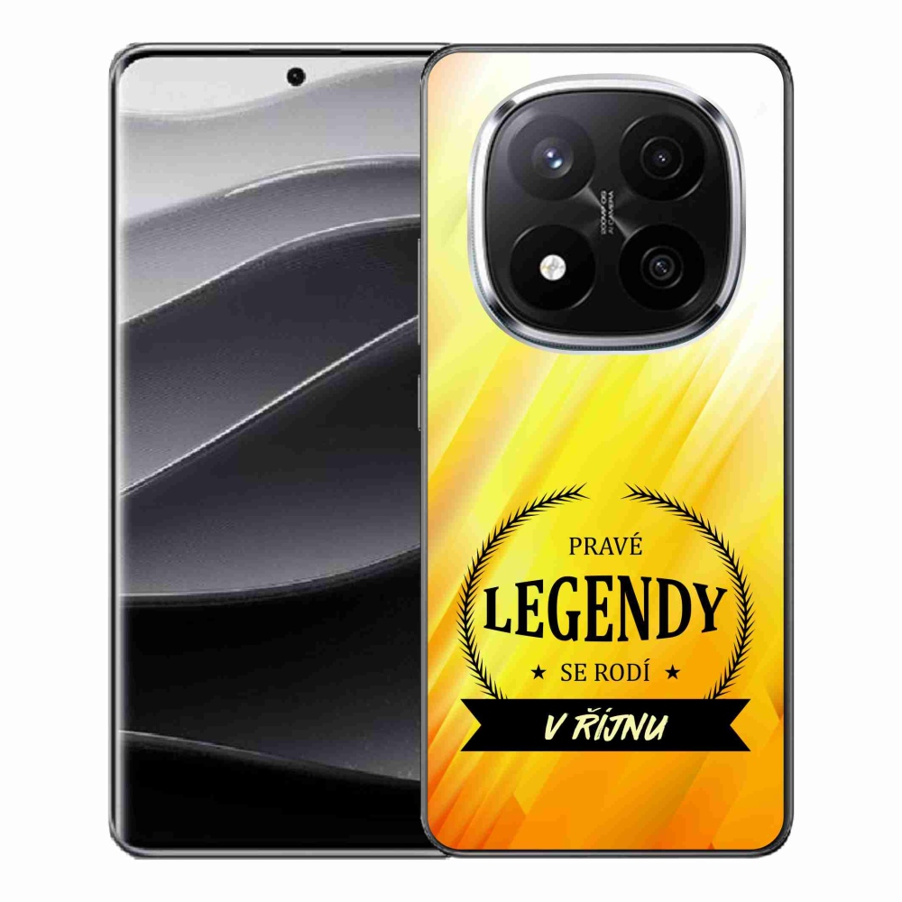 Gelový kryt mmCase na Xiaomi Redmi Note 14 Pro+ 5G - legendy v říjnu žluté pozadí