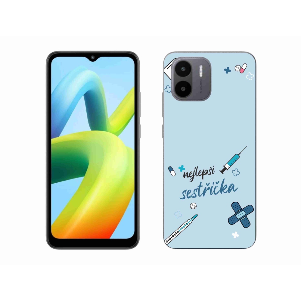 Gelový kryt mmCase na Xiaomi Redmi A1 - nejlepší sestřička modré pozadí