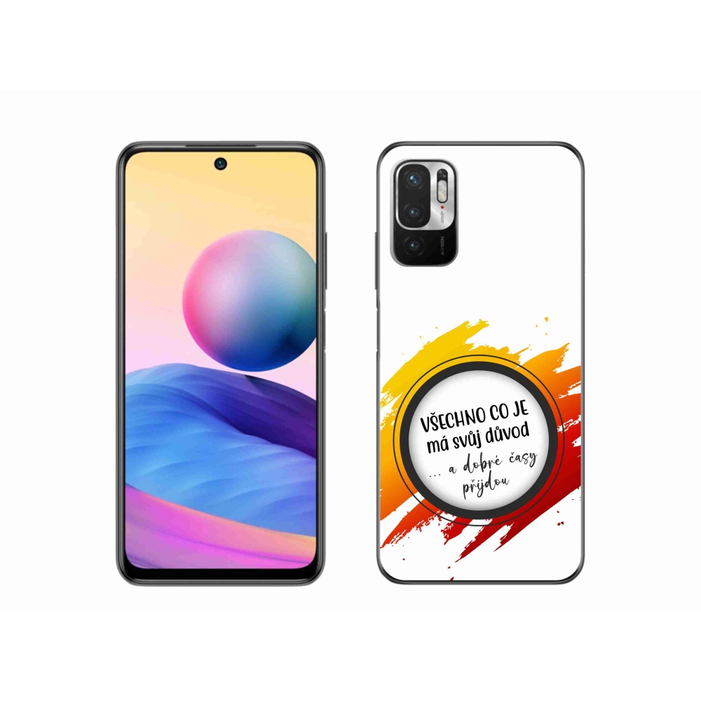 Gelový kryt mmCase na Xiaomi Redmi Note 10 5G - citát 3 bílé pozadí