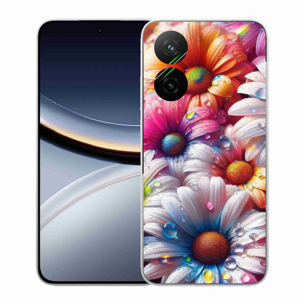 Gelový kryt mmCase na Xiaomi Poco F7 5G - barevné kopretiny
