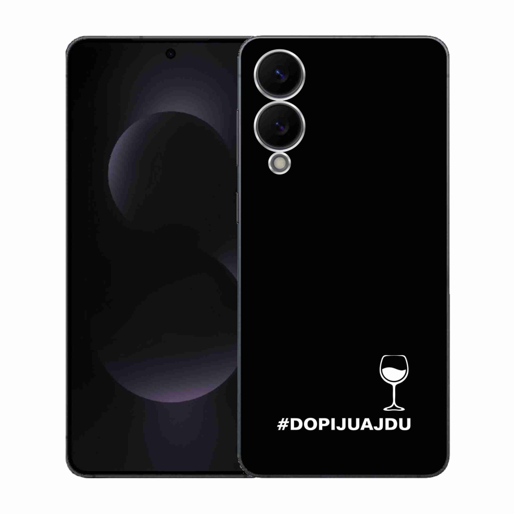 Gelový kryt mmCase na Samsung Galaxy S25 Edge - vinný motiv černé pozadí