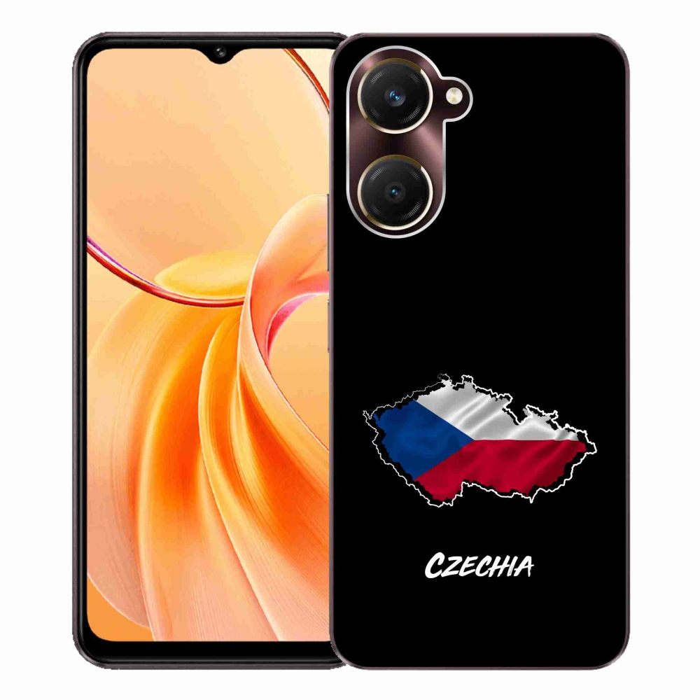 Gelový kryt mmCase na Vivo Y28s 5G - Czechia černé pozadí