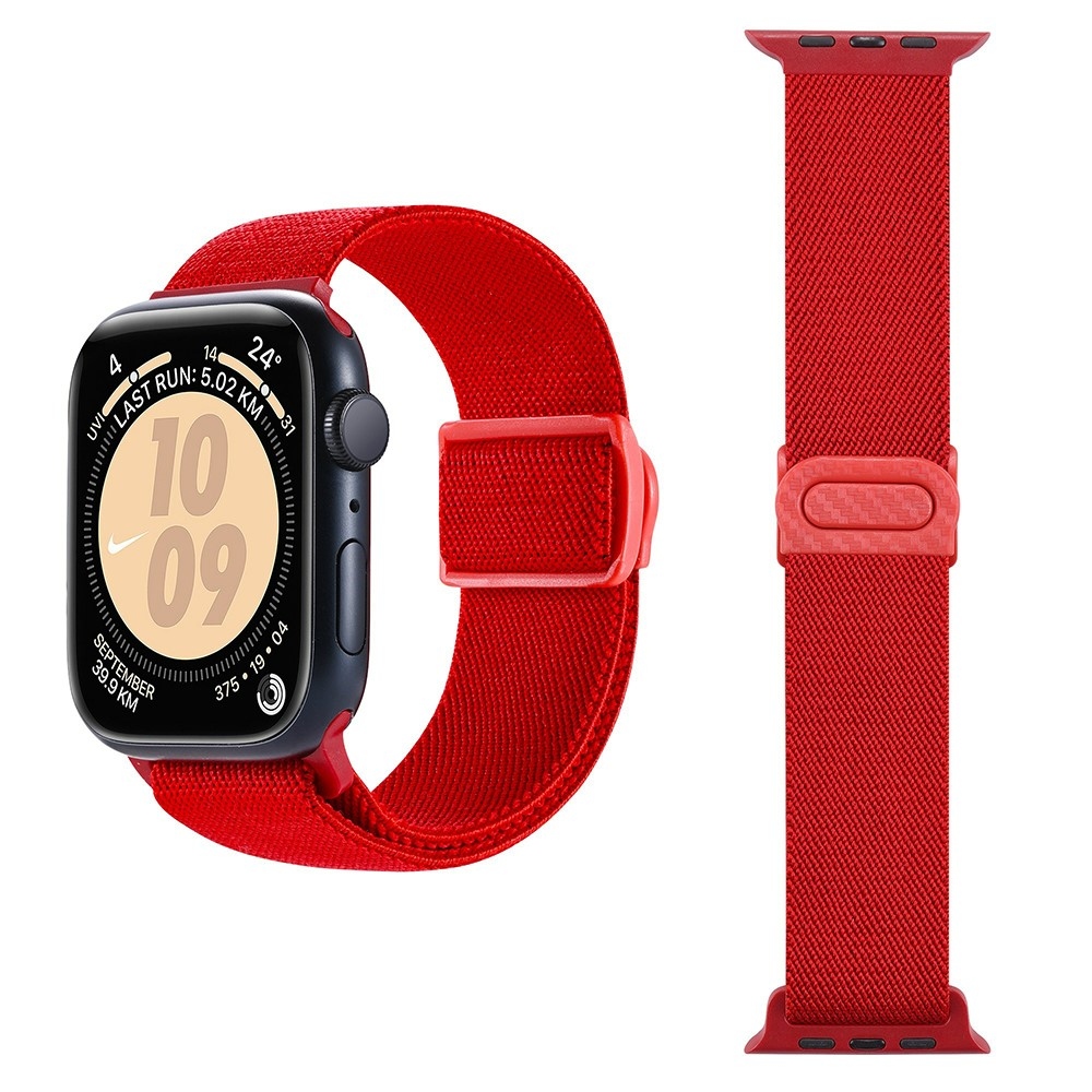 Gradient nylonový řemínek na Apple Watch Ultra/Ultra 2 49mm/SE/SE 2022/2023 44mm/9/8/7 45mm/6/5/4 44mm/3/2/1 42 mm - červený