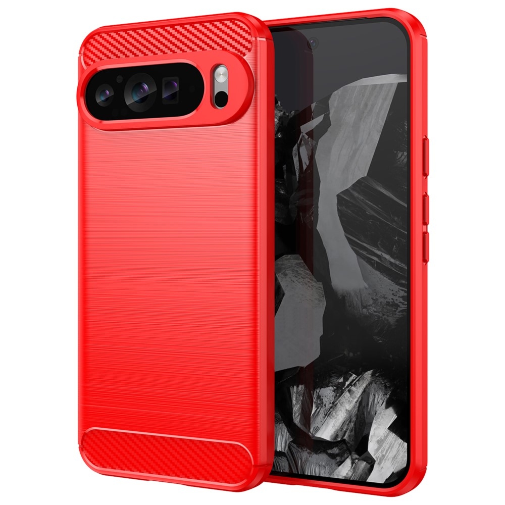 Carbon odolný gelový obal na Google Pixel 9 Pro XL - červený