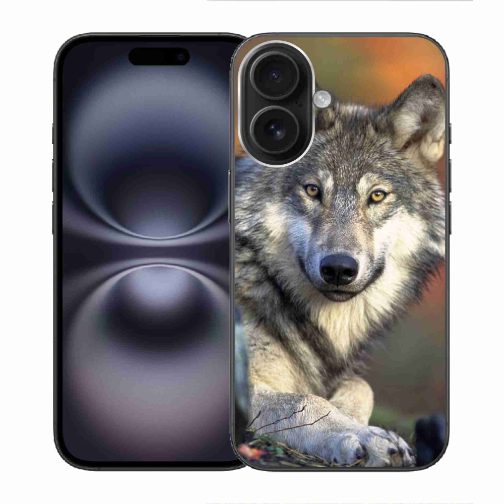 Gelový obal mmCase na iPhone 16 - vlk