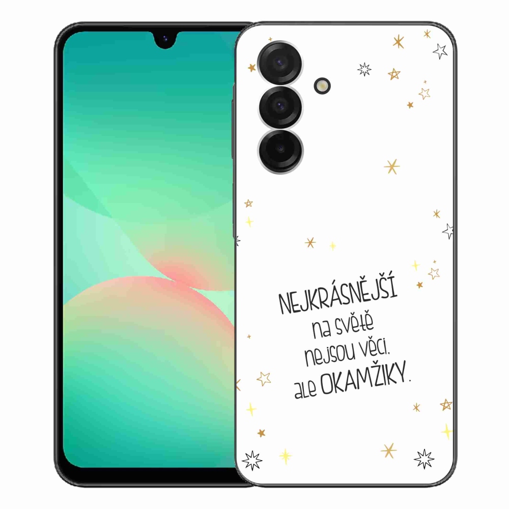 Gelový kryt mmCase na Samsung Galaxy A26 5G - citát 4 bílé pozadí