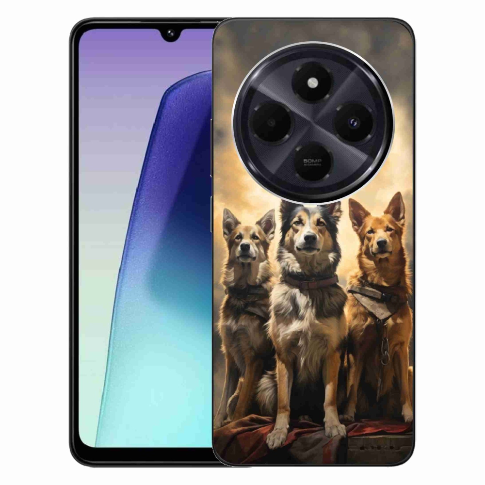 Gelový kryt mmCase na Xiaomi Redmi 14C/Poco C75 - tři psi