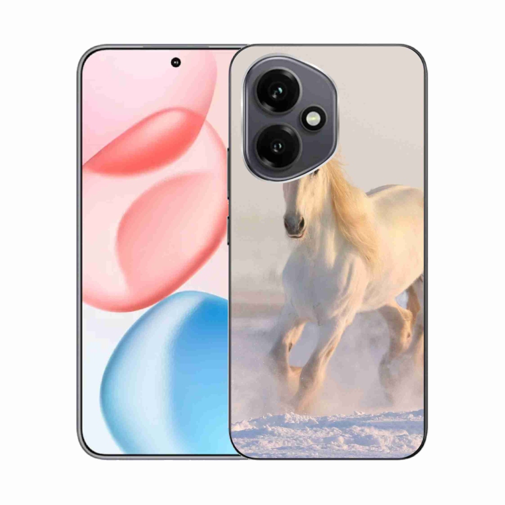 Gelový kryt mmCase na Honor 400 - kůň ve sněhu