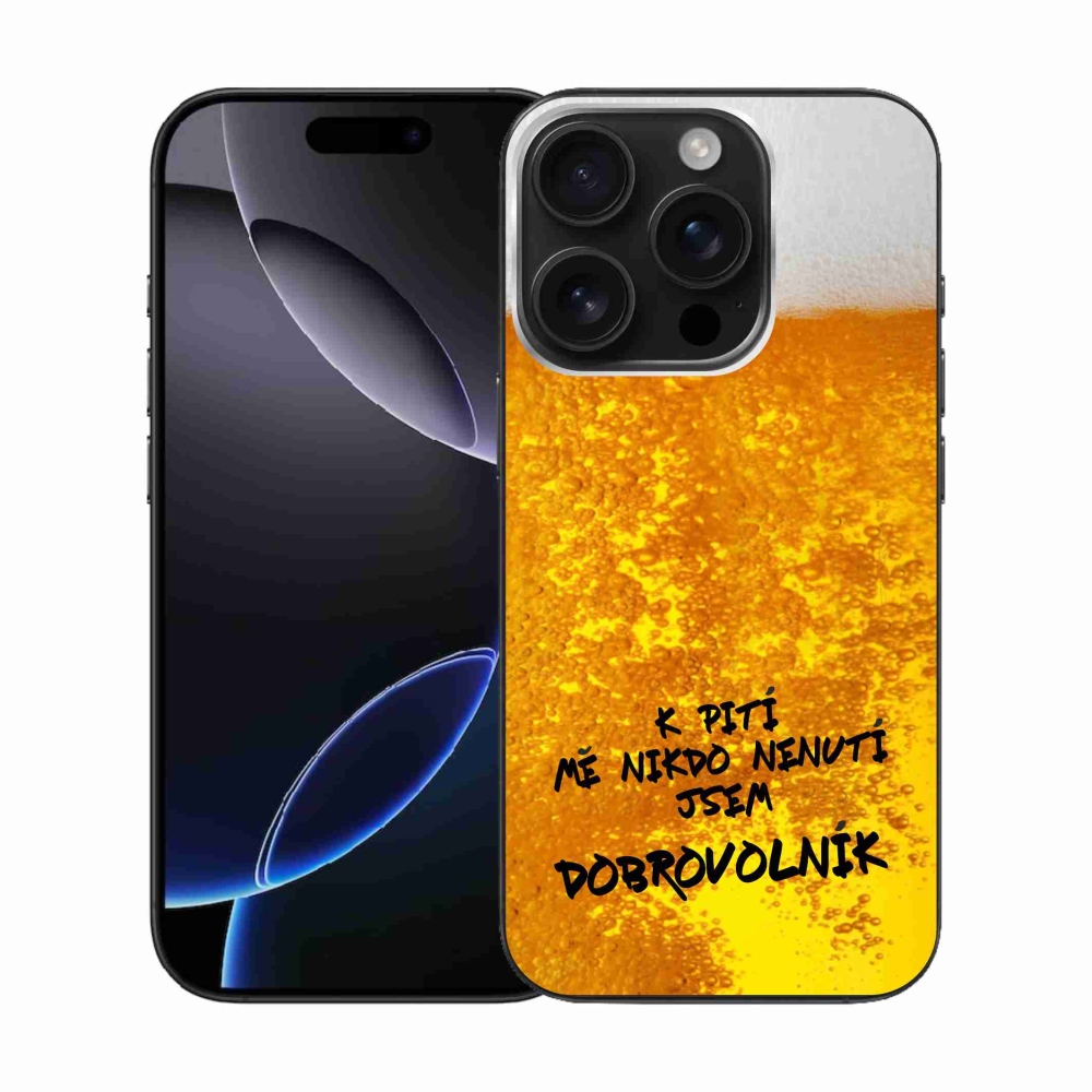 Gelový kryt mmCase na iPhone 16 Pro - pivní motiv 4