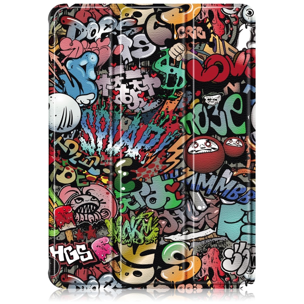 Pattern chytré polohovací pouzdro s průhlednými zády na tablet Xiaomi Pad 7/7 Pro - graffiti