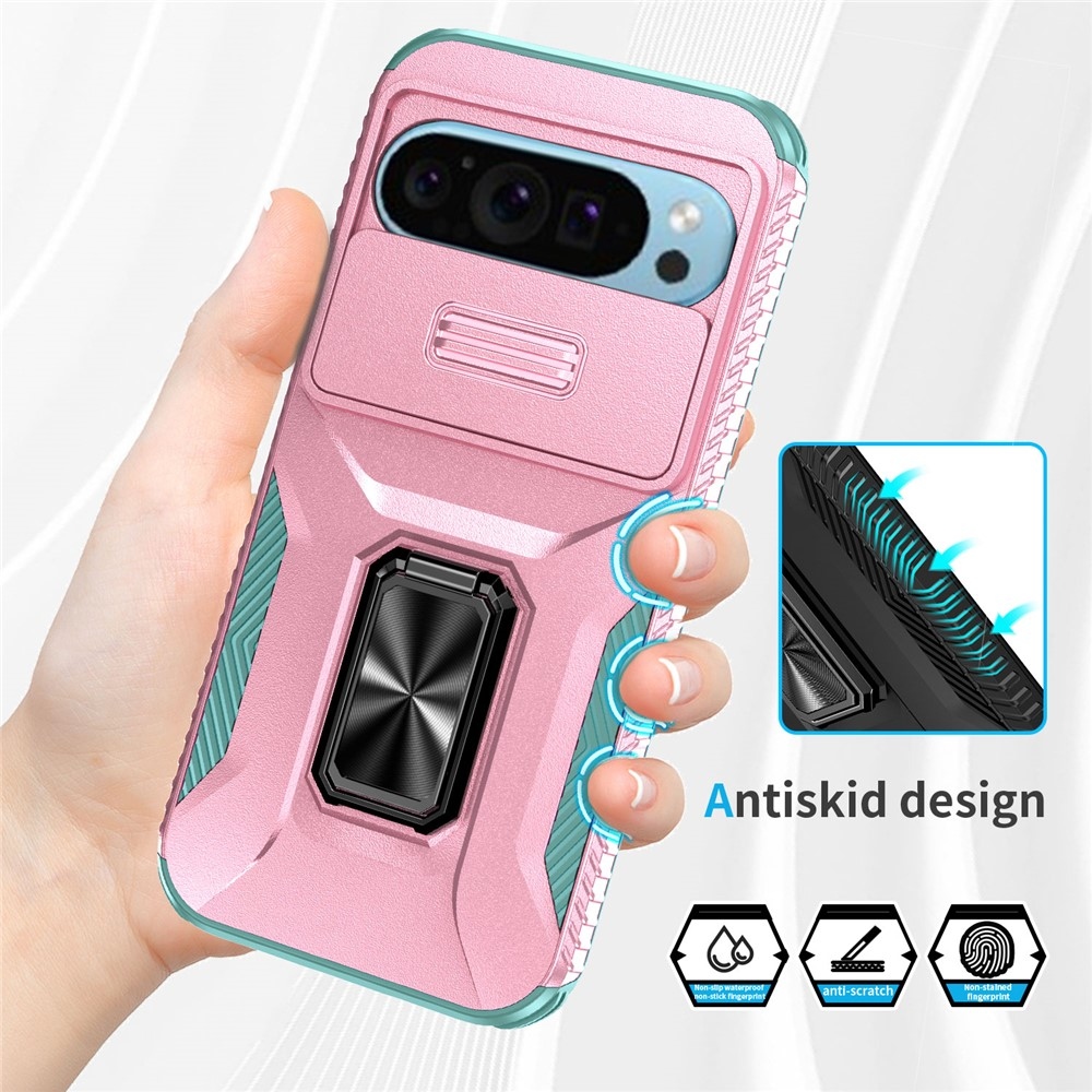 Lids odolný kryt na Google Pixel 10 Pro/9 Pro/9 - růžový/modrozelený