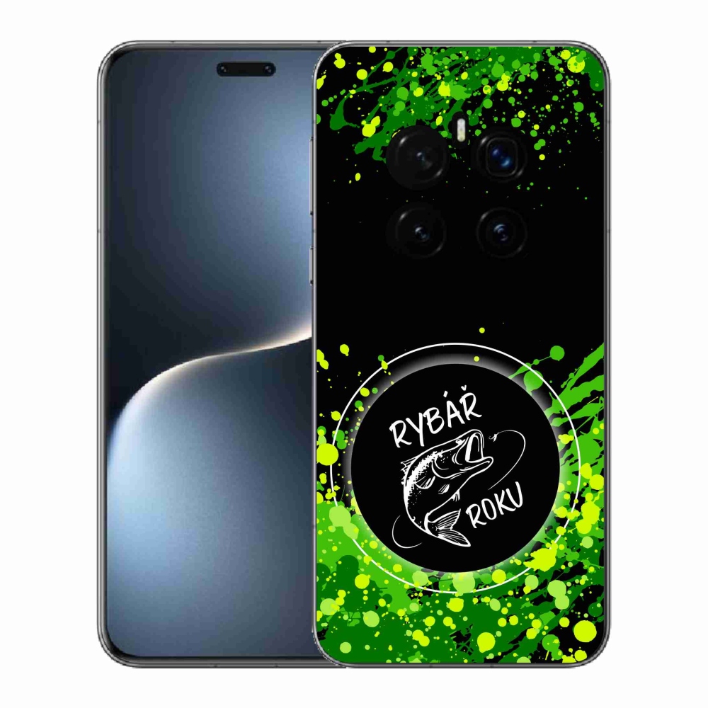 Gelový kryt mmCase na Honor Magic 7 Pro 5G - rybář roku černé pozadí