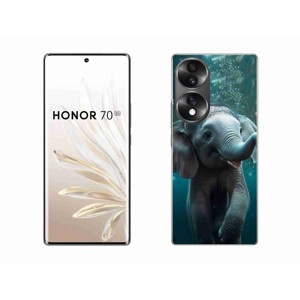 Gelový kryt mmCase na Honor 70 - slůně pod vodou