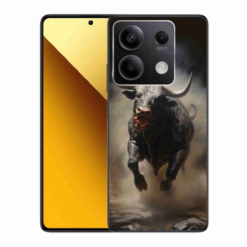 Gelový kryt mmCase na Xiaomi Redmi Note 13 5G - rozzuřený býk