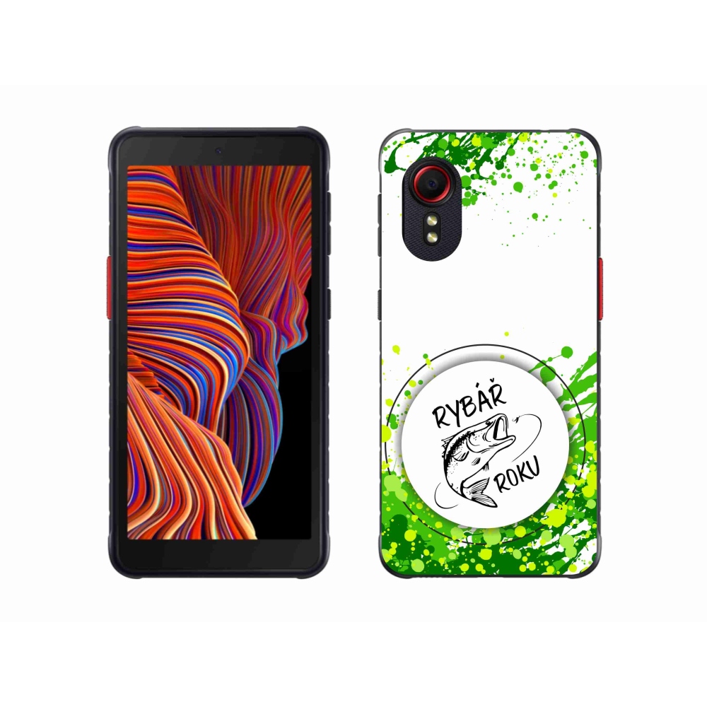 Gelový kryt mmCase na Samsung Galaxy Xcover 5 - rybář roku bílé pozadí