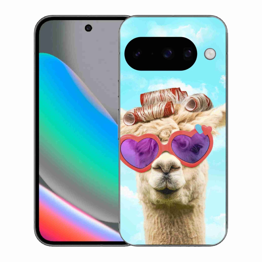 Gelový kryt mmCase na Google Pixel 10 - lama s brýlemi