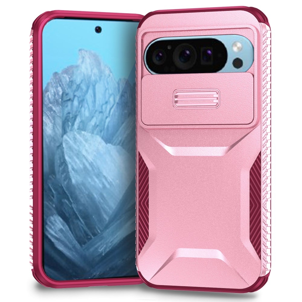 Lid odolný kryt na Google Pixel 9/9 Pro - růžový/vínový