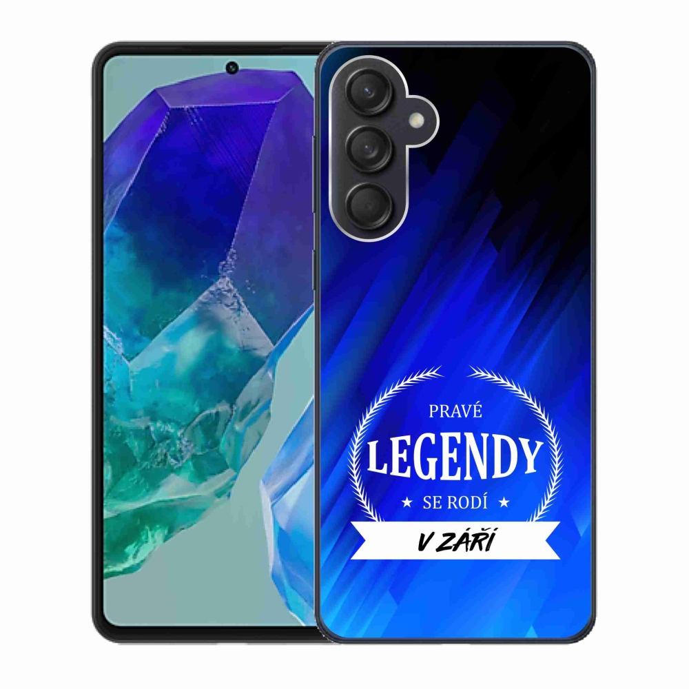 Gelový kryt mmCase na Samsung Galaxy M55 5G - legendy v září modré pozadí