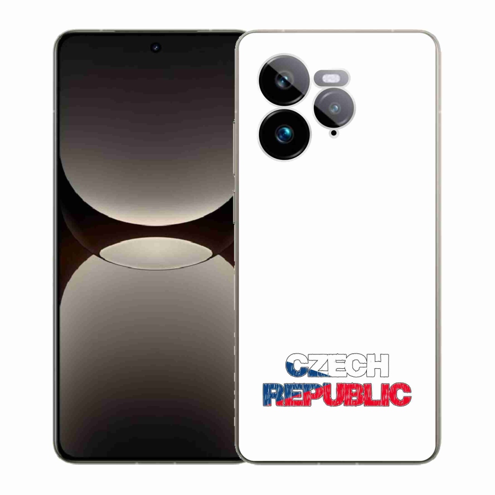 Gelový kryt mmCase na Realme GT 7 Pro 5G - Czech Republic bílé pozadí