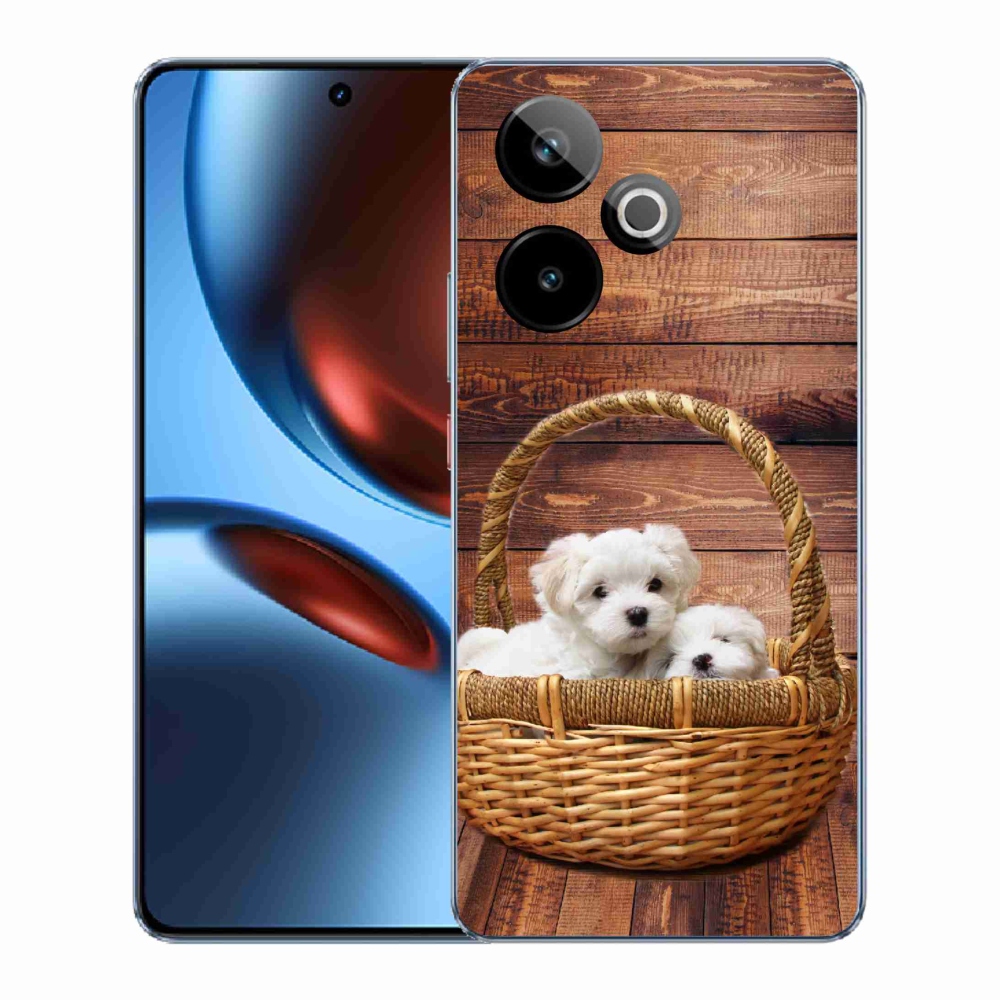 Gelový kryt mmCase na Realme GT 7 5G/GT 7T 5G - štěňátka