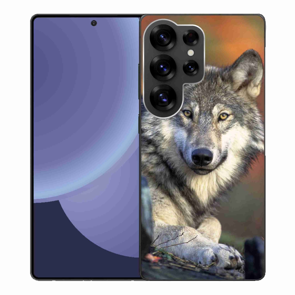 Gelový kryt mmCase na Samsung Galaxy S25 Ultra - vlk