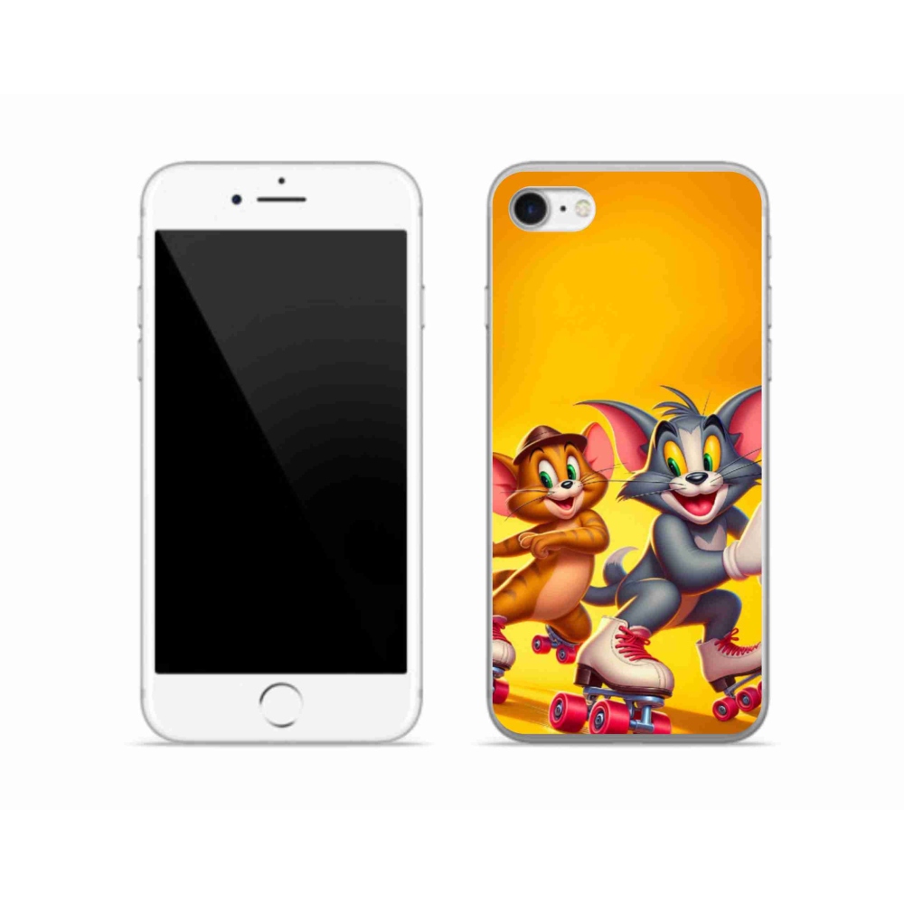Gelový kryt mmCase na iPhone SE (2022) - tom a jerry