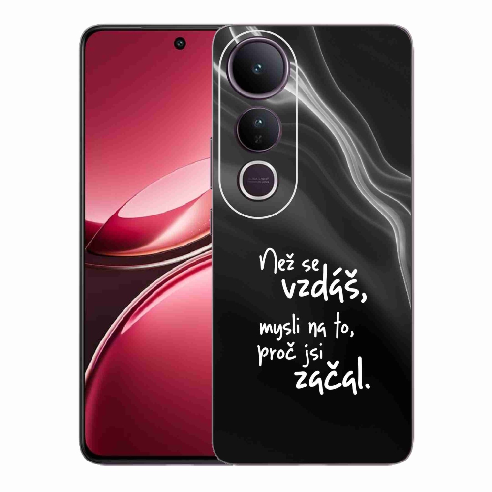 Gelový kryt mmCase na Vivo V50 Lite 4G/5G - citát 2 černé pozadí
