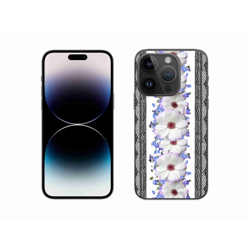 Gelový kryt mmCase na iPhone 14 Pro - květiny 8