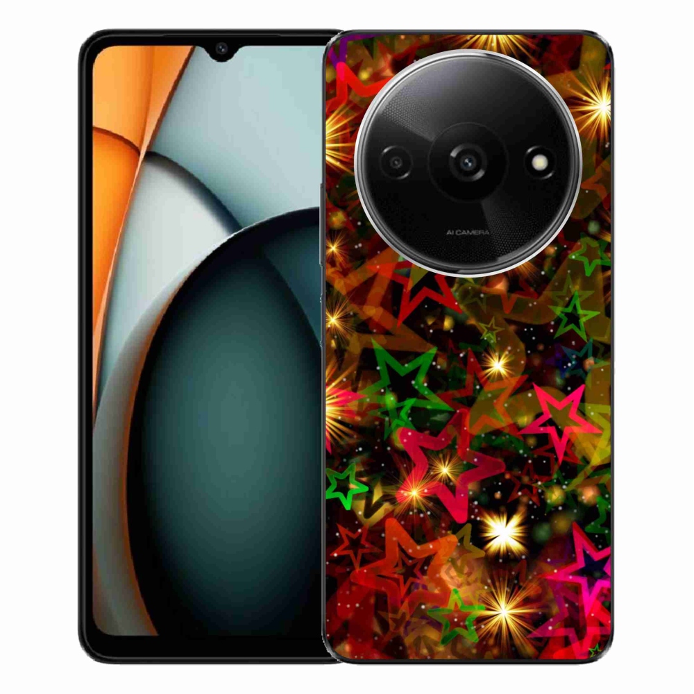 Gelový kryt mmCase na Xiaomi Redmi A3 - barevné hvězdičky