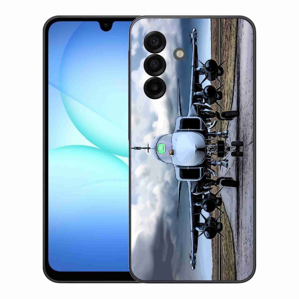 Gelový kryt mmCase na Samsung Galaxy A17 4G/5G - vojenské letadlo