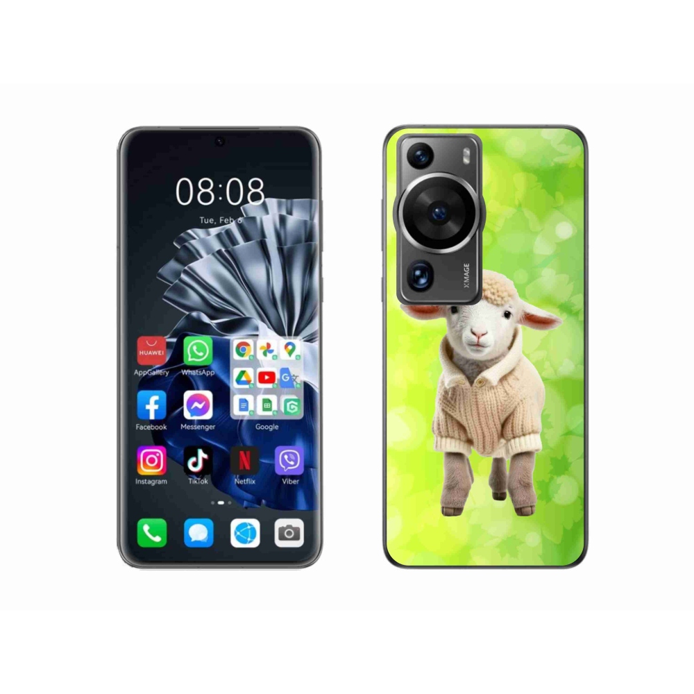 Gelový kryt mmCase na Huawei P60 Pro - jehně ve svetru