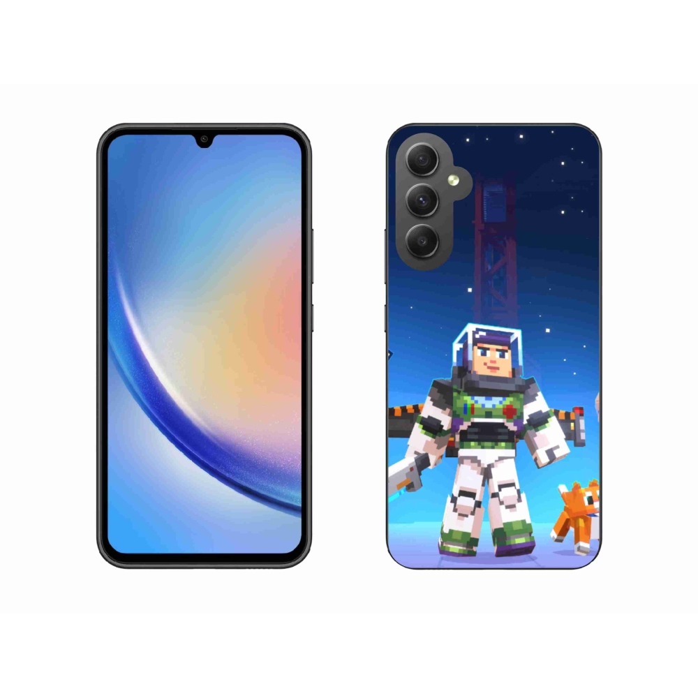 Gelový kryt mmCase na Samsung Galaxy A34 5G - minecraft 2