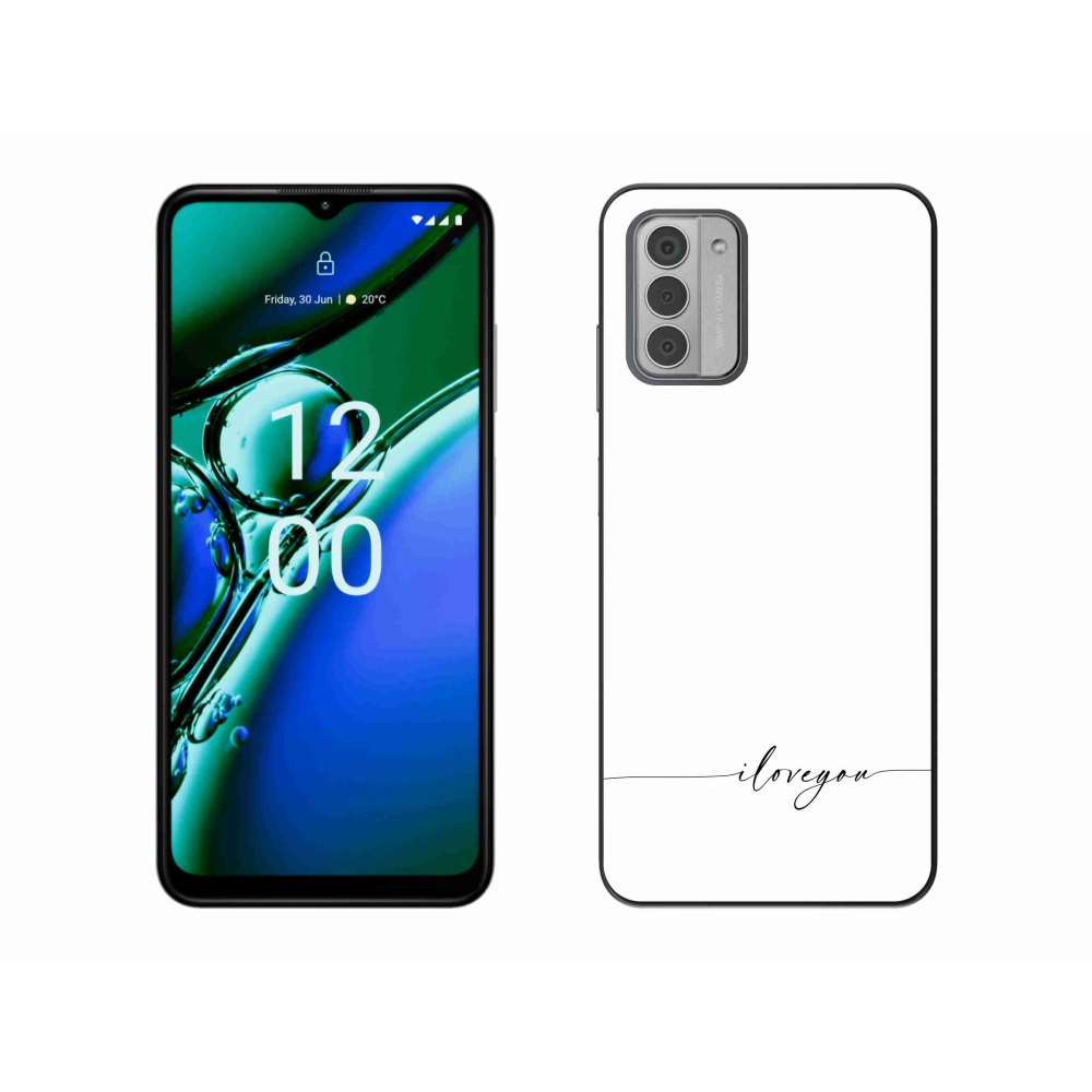 Gelový kryt mmCase na Nokia G42 - I love you bílé pozadí