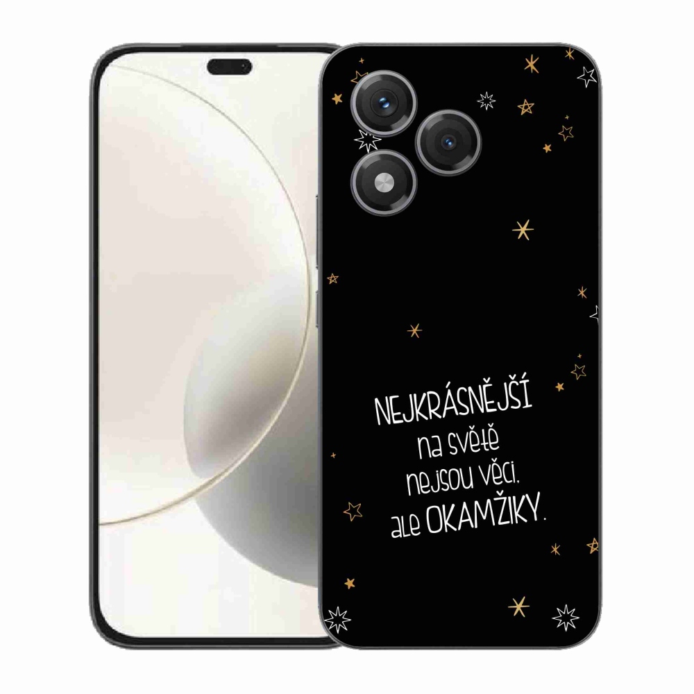 Gelový kryt mmCase na Honor 400 Lite - citát 4 černé pozadí