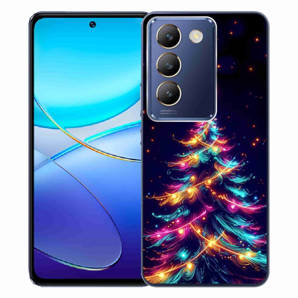 Gelový kryt mmCase na Vivo V40 SE 4G/5G - neonový vánoční stromek