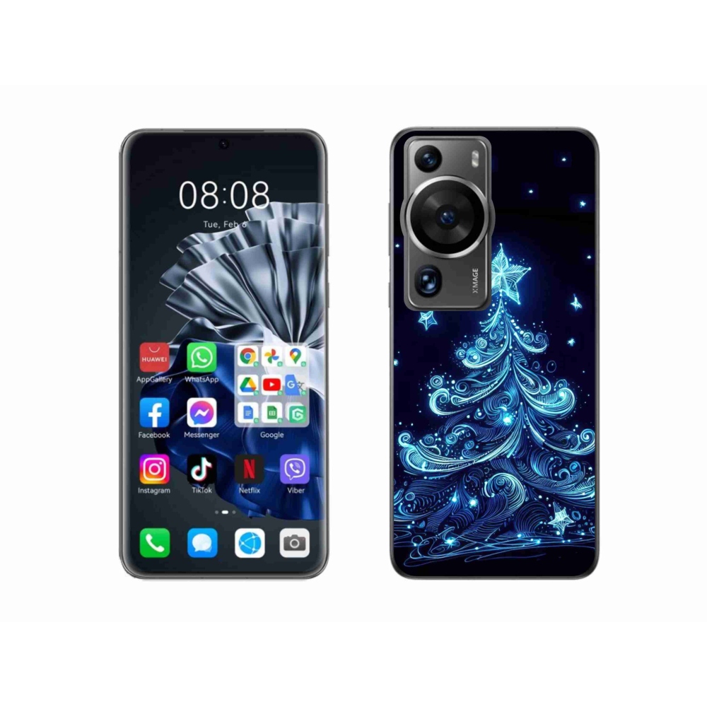 Gelový kryt mmCase na Huawei P60 Pro - neonový vánoční stromek 4